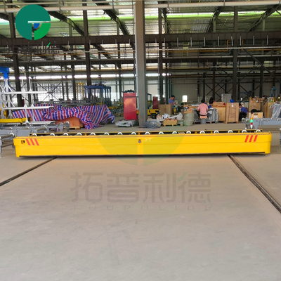 Building Material Shops 30T Electric Railway Transfer Car Docked With Production Line